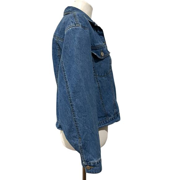 Longaberger Homestead Jean Denim Jacket Embroidered Floral Basket Women’s Sz M - Picture 4 of 8